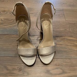 Sam Edelman block heel sandal, worn once as bridesmaid for a wedding.